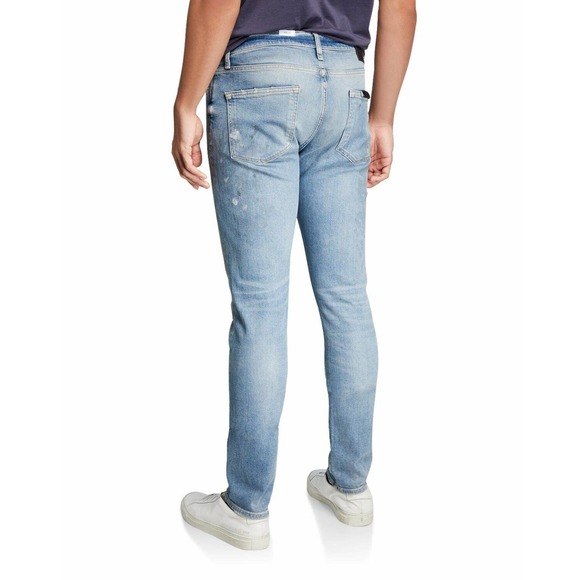 OVADIA Mens Paint Light PAINT SPLATTER Skinny Fit Mid Rise Stretch Jeans 38 NWT - Picture 4 of 5